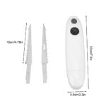 Rechargeable Cordless Electric Fillet Knife, Durable Stainless Steel Battery Powered Knife with 2 Blades, Electric Steak Knife?Portable Steak Knife for Home Restaurant Picnic Fishing Kitchen Meat