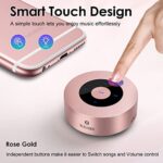 XLEADER [Smart Touch] Bluetooth Speaker SoundAngel A8 (3rd Gen) Premium Rose Gold Mini Speaker with Portable Waterproof Case Mic TF Card Aux, for iPhone iPad Shower Electronic Christmas Xmas Gifts