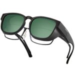 Bircenpro Polarized Fit Over Sunglasses: Wrap Around Over Glasses Sunglass for Men Women UV Protection