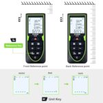 Laser Measure Rechargeable,Green Beam 393.7FT Laser Measurement Tool with Angle Senser,Backlit LCD Laser Distance Meter Ft/in/M Unit Switching and Mesaure Distance Area Volume,Pythagorean Mode