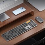 ProtoArc Backlit Bluetooth Keyboard Mouse for Mac, KM100-A Ultra Slim Wireless Keyboard Mouse for Mac, Rechargeable, Multi-Device for MacBook Pro, MacBook Air, iMac, iPhone, iPad, Space Gray