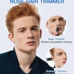 TXWDFHL Nose Hair Trimmer for Men, 2023 Rechargeable Nose Hair Trimmer, Painless Ear and Nose Trimmer for Men, Washable Mens Nose Hair Trimmer with Powerful Motor and Dual-Edge Blades Low Noise