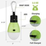 EverBrite Rechargeable Camping Light, Portable Tent Lantern, 3 Lighting Modes, Hanging Tent Light Bulbs with Clip Hook for Hiking, Fishing, Backpacking, Emergency and More(3 Pack)