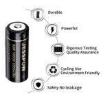 JESSPOW 18500 Rechargeable Batteries, IMR 18500 Rechargeable Li-ion Battery 1600mAh 3.7V [ for Flashlight, Solar Garden Light ] with Button Top (4Pack)