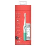 hum by Colgate Smart Battery Toothbrush Kit, Sonic Toothbrush Handle with 2 Refill Heads and Travel Case, Teal, Amazon exclusive