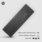 HP 230 Wireless Keyboard – Wireless Connection – Low-Profile, Quiet Design – Windows & Mac OS – Laptop, PC Compatible – Shortcut Keys & Number Pad – Long Battery Life (?3L1E7AA#ABA),Black