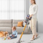 Cordless Vacuum Cleaner, 45Kpa 550W 60Mins Vacuum Cleaners for Home, Stick Vacuum with LED Touch Screen, Anti-tangle Wireless Vacuum, Rechargeable Cordless Vacuum for Pet Hair, Carpet, Hardwood Floor