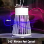 Bug Zapper Indoor & Outdoor,Rechargeable Mosquito Trap and Fly Killer Portable with USB, Ultraviolet and Security Grid,Hangable Mosquito Lamp for Home,Bedroom, Backyard, Camping Using, Grey