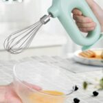 Wynboop MINI Household Cordless Electric Hand Mixer,USB Rechargable Handheld Egg Beater with 2 Detachable Stir Whisks 4 Speed Modes,Baking At Home For Kitchen,Lightweight Portable(Green)