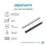 HP Rechargeable MPP 2.0 Tilt Pen for Touch Screen Devices • Customizable and Compact Design with Magnetic Barrel • 1-Year Limited Warranty • Black (3J122AA)