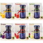 JOYIT Orange Juice Squeezer – USB Rechargeable Electric Citrus Juicer, Wireless Portable Orange Juice Machine, Premium Electric Juicer for Lemon Tomato Grape Watermelon(Purple)