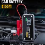 GIMFOOM Jump Starter, 4000A Car Battery Jump Starter with Wall Charger (10L Gas & 10L Diesel Engines), 12V Jump Starter Battery Pack with 3.4 Inch Smart Display, Jump Box with 400 Lumens LED Light