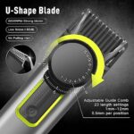 QREEYX® Adjustable Beard Trimmer for Men, Cordless Hair Mustache Trimmer with Precision Dial, 23 Length Settings Waterproof Hair Clipper, USB Rechargeable Shaver Grooming for Men Gifts, Black