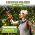 ZEEKSAW Mini Chainsaw 6 Inch Cordless, Super Handheld Chainsaw with 2x Big Batteries, Electric Mini Chain saw Battery Powered, Small Hand saws for Tree Wood – Garden Yard Time Saving Tool