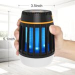 3 in 1 Bug Zapper, USB Rechargeable Mosquito Trap, Waterproof Insect Fly Trap for Outdoor & Indoor,LED Lantern, Emergency Power Supply 2000mAh for Home, Camping, Gnats, Backyard,