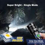 Rechargeable Flashlights 1000000 High Lumens Single One Mode Super Bright, High Powered LED Flashlight USB C, High Beam 3280 ft Long Lasting Powerful Heavy Duty Strong Flash Light For Security Hiking