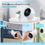 AMTIFO Security Cameras Wireless Outdoor Magnetic: Install-Free Smart Indoor 2K WiFi – Long Battery Life Powered Outdoor Camera Wireless with AI Motion Detection