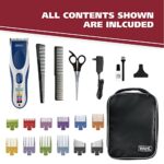 Wahl Color Pro Cordless Rechargeable Hair Clipper & Trimmer – Easy Color-Coded Guide Combs – for Men, Women, & Children – Model 9649P