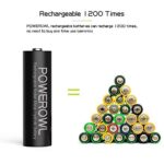 POWEROWL AA AAA Rechargeable Batteries, Pre-Charged High Capacity 2800mAh & 1000mAh 1.2V NiMH Battery Low Self Discharge, Pack of 16