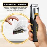 WAHL All in One LifeProof Cordless Rechargeable Lithium-Ion Hair and Beard Trimmer for Men with Detail Attachment & Ear & Nose Hair Attachment Head – Model 3023803