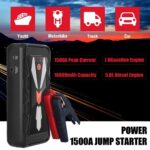 MEGAWISE 1500A Peak 16800mAh Car Battery Jump Starter Booster (up to 7L Gas or 5L Diesel Engines), 12V Portable Power with Dual USB Outputs & Flashlight 2023 Upgraded Extremely Safe