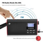 Avantree SP850 Rechargeable Portable FM Radio with Bluetooth Speaker and SD Card MP3 Player 3-in-1, Auto Scan Save, LED Display, Small Handheld Pocket Battery Operated Wireless Radio (No AM)