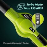 Electric Mini Cordless Leaf Blower, 150MPH with Battery and Charger, 2 Speed Mode, Battery Powered Leaf Blowers for Lawn Care, Patio, Blowing Leaves and Snow