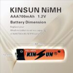 KINSUN AAA 700mAh 1.2V NiMH Rechargeable Batteries for Outdoor Solar Garden Lights Landscape Pathway Driveway Walkway Backyard Patio Lawn Porch Fence Lights (16 Pieces)