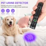 DARKDAWN UV 395nm Light Flashlight USB Rechargeable Ultraviolet LED Woods Lamp Portable Blacklight for cat Urine Detection Dry Stains, Uranium Glass, Resin Curing, D300 395 nm