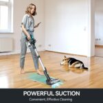 INSE Cordless Vacuum Cleaner, 6-in-1 Rechargeable Stick Vacuum with 2200 m-A-h Battery, Powerful Lightweight Vacuum Cleaner, Up to 45 Mins Runtime, for Home Hard Floor Carpet Pet Hair-N5S Cerulean