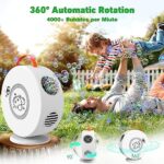 Bubble Machine Automatic Bubble Blower Electric Bubble Maker Rotated 90°/360° for Kids Adult USB Rechargeable Battery Portable Bubble Machine for Fun Outdoor Toy