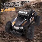 REMOKING RC Car, 1/14 Scale 2WD High Performance Off Road Car, 2.4Ghz Radio Control Anti-Interference Electronic Truck with 2 Rechargeable Batteries, Great Gifts for Kids and Adults